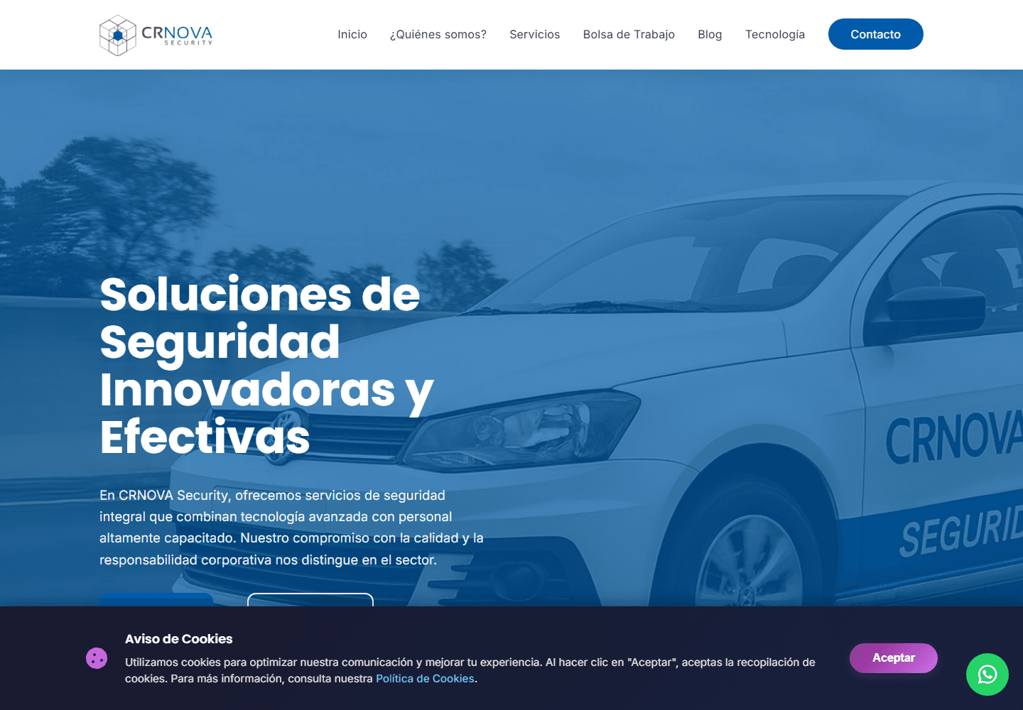 Previa de CRNOVA Security Website